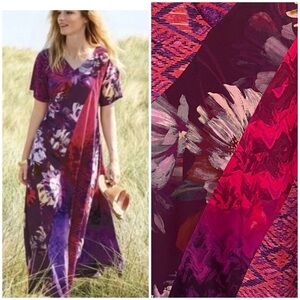 Soft Surroundings Rosario Maxi Dress Small Petite Boho Johnny Was Vibes Flowy